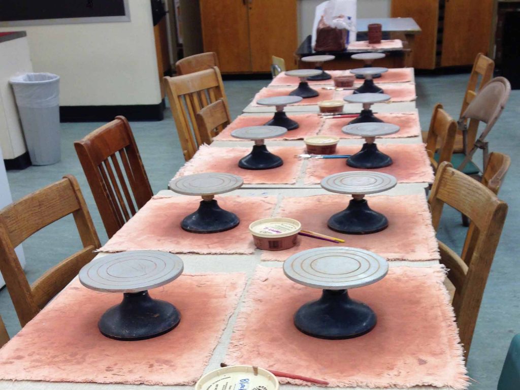 School activities pottery