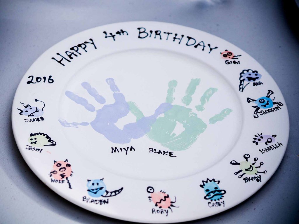 Birthday party pottery