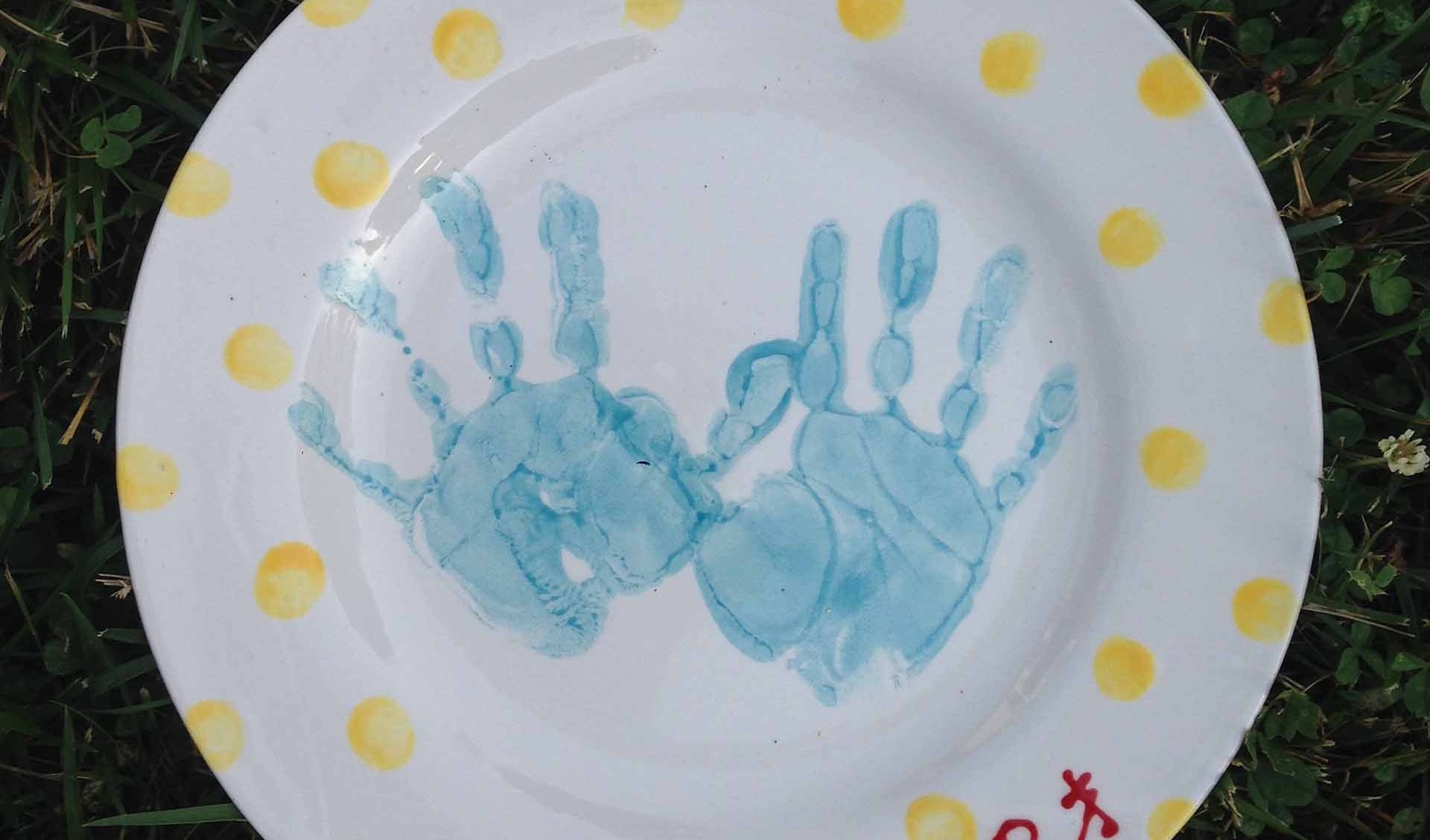Ceramic keepsake handprints